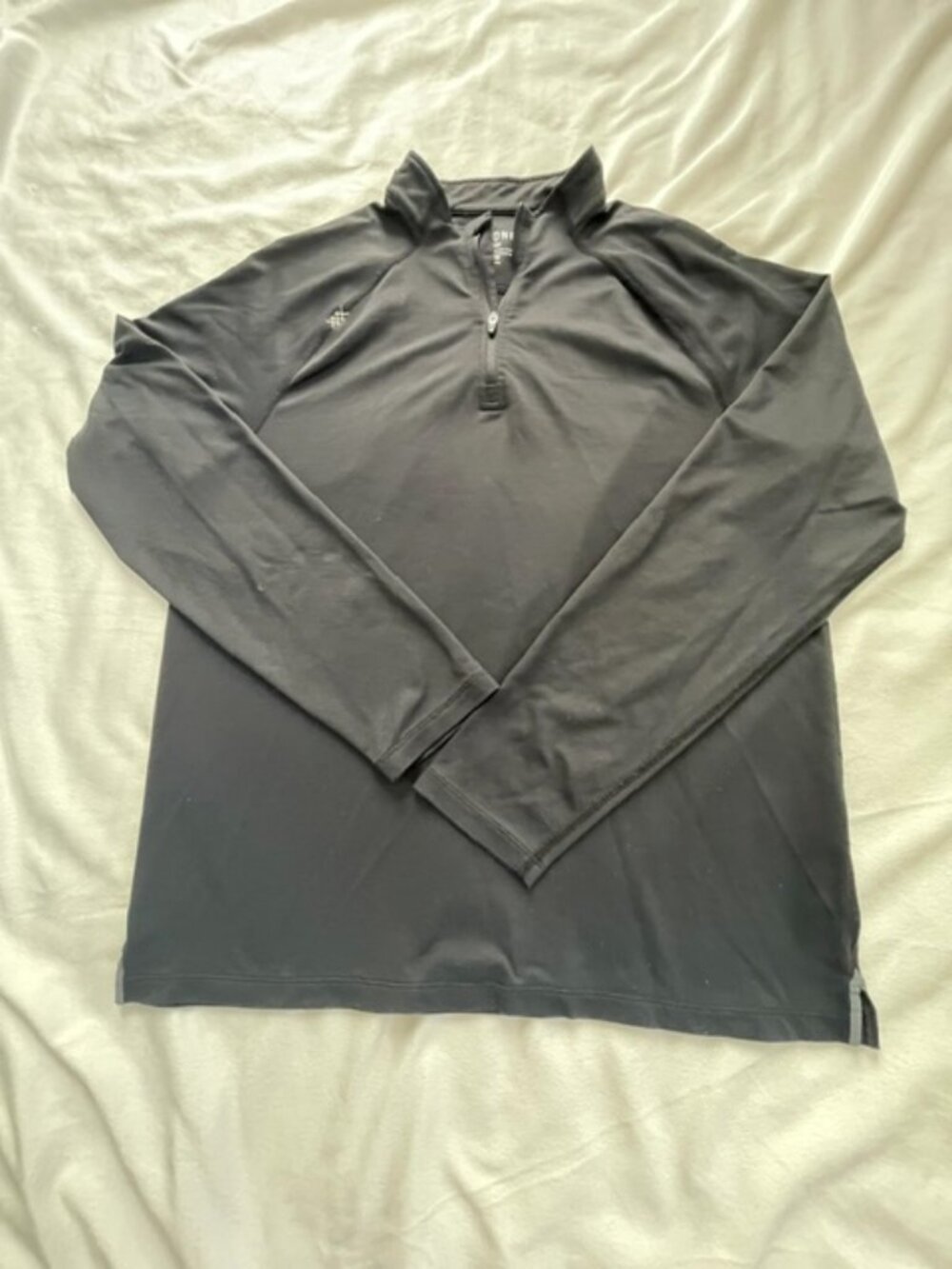 Rhone Pullover Sweatshirts Men's Activewear 1/4 Zip Long Sleeve, Black, Size M